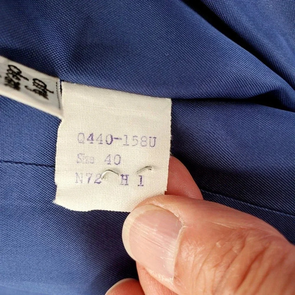 Vintage Pendleton Wool Blazer Size 40 M/L Blue Purple Short Jacket No Button - Picture 5 of 9